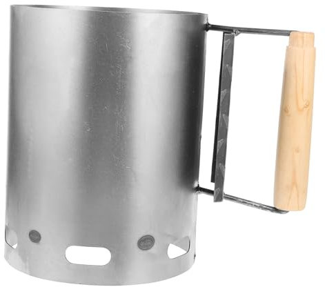 WHAMVOX Accenditore Per Barbecue Ciminiera Ricaricabile e Con Manico Isolato e Design Barile Per Carbonella e Grigliate All Aperto