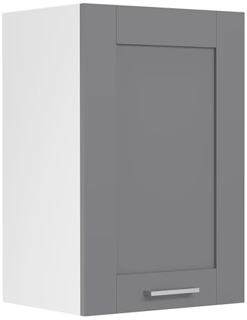 Küchenschrank hängend, Maße ca. H. 60 x B. 40 x T. 31 cm, Hängeschrank mit zwei Fächern im Landhaus Stil, Küchenmöbel - Colura