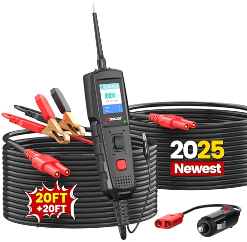 VXSCAN Automotive Power Circuit Probe Kit, Circuit Tester Breaker Finder Tool, 12/24V Short Open Breaker Circuit Finder Wire Tracer AC/DC Trailer Relay Fuse Test with 20FT Cord