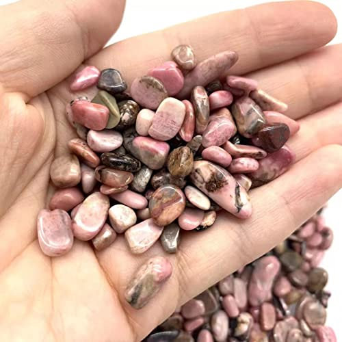 BIANMTSW 100 g 9mm-12mm Pierre précieuse Naturelle Rose Rouge Gravier Poli Flocons de Pierre Excellent Choix for la décoration de la Maison Collections de la Maison