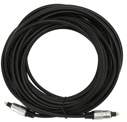 Optical Sound Cable, Gold Plated Connector Lightweight and Digital Sound Optical Fiber Cable for Projector (10m)