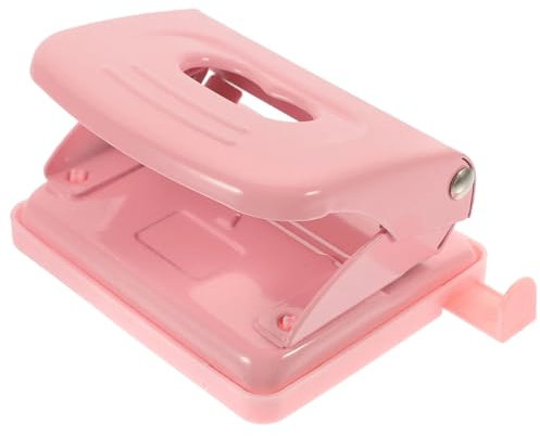 XPJYUA Tacker Roségoldener Hefter, Locher, Papierwerkzeug, Scrapbook-Binder, Mini-Loch, Büro, Kunststoff, verstellbar, Zubehör for Studenten
