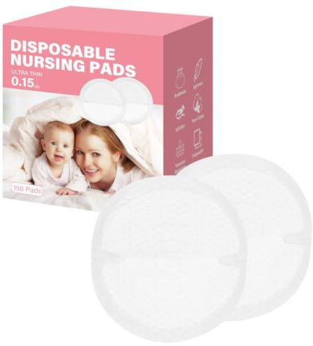 Disposable Nursing Pads for Breastfeeding Absorbent, Breastfeeding Pads for Leaking Milk Nipple Pad Thin & Dry Breast Pad with Leak-Proof Design-120Count Soft & BPA-Free