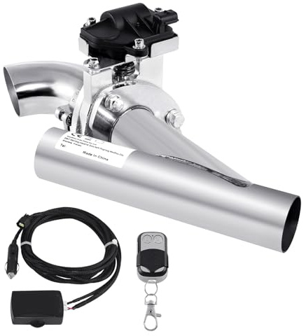 H-YEEU Kit sistema silenziatore di scarico elettrico in acciaio inox da 51mm 2 con interruttore a valvola e telecomando