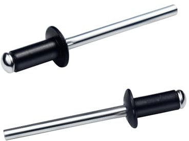 Lot de 250 rivets aveugles en aluminium 3/16 x 5/16 - Rivets pop à tête bombée - Fixations résistantes à la corrosion pour métal, bois, plastique