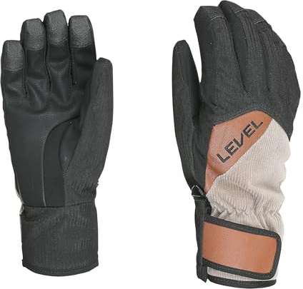 Level Cruise - Guanti Snowboard e Sci Uomo con Chiusura a Strappo, Guanti Invernali Termici Impermeabili e Traspiranti, Abbigliamento Neve Ideale per Snowboarder e Sciatori, 1 Paio