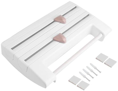 Film Alimentaire de Cuisine, Support de Rangement Pratique et Sûr, Support de Rouleau de Cuisine Mural de Conception Ergonomique pour Film Alimentaire en Aluminium et Torchon de