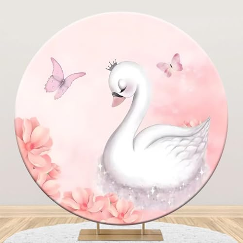 Ttincceer Pato Amarillo telón de Fondo 200cm Lindo natación Goma Pato Burbuja bebé Ducha Fondo Redondo para fotografía recién Nacido bebé niños Fiesta de cumpleaños decoración de Pancarta