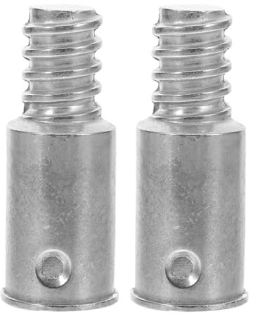 OHPHCALL 2pcs Metal Threaded Handle Replacement Tips 20.4mm Aluminum Alloy Threaded Adapter for Mop Broom Brush Poles Suitable for Wood or Metal Handles Cleaning Tools