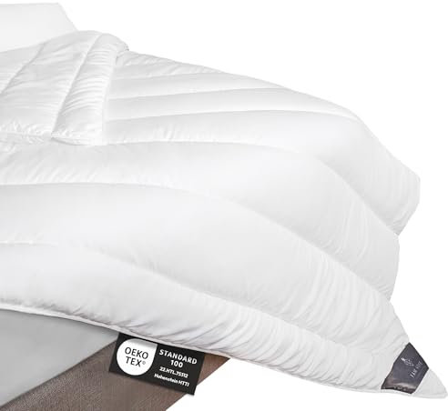 FAM Home Edredón de 240 x 260 cm, microfibra suave, lavable, para todo el año, hipoalergénico, para alérgicos, edredón acolchado