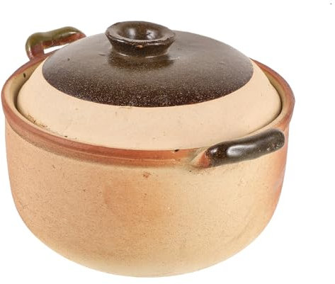 YATINGZHANG Tegame Terracotta Pentole di Terracotta in casseruola for Cucinare pentole for stufati Domestici, padelle antiaderenti Pentola in Ghisa con Coperchio