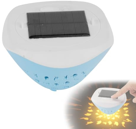 Luz solar flotante para piscina, lámpara de proyección LED con patrón de peces, IP67, impermeable, con 4 luces de color, 6 modos de luz para baño, piscina, fuente, estanque, fiesta