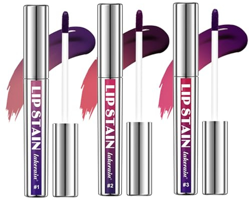 Riroenst 3Pcs Lip Liners Tattoo Stain, Peel Off Lip Liner Stain, Long Lasting Matte Waterproof Lip Stain Makeup For Women