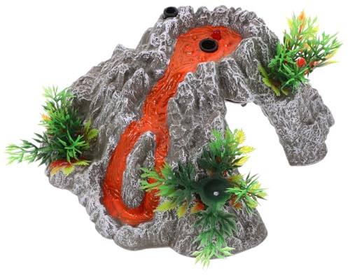 Kisangel Vulkan Spielzeug Elektrisch mit Nebel Licht Dinosaurier Welt | Volcano Toy Large, Vulkanlandschaft Steine Moos, DIY Vulkanmodell für Kinder Experiment, Dino Sound Spielzeug
