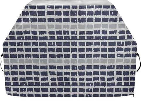 JUMBEAR Grillabdeckung, bunte Streifen, passend für Weber, Brinkmann, Char-Broil – robuste große Grillabdeckungen, UV- und wasserdicht, reißfest (165 x 63,5 x 114 cm)