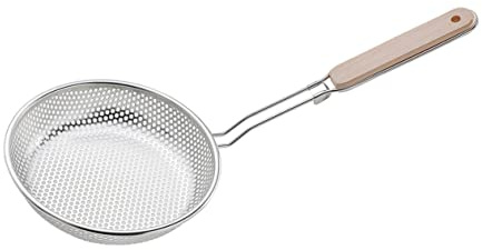 HOMOBABE Cuchara Coladora para Filtrar Fideos y Aceite de Acero Inoxidable con Mango Largo Utensilio Práctico para Cocina y Frituras