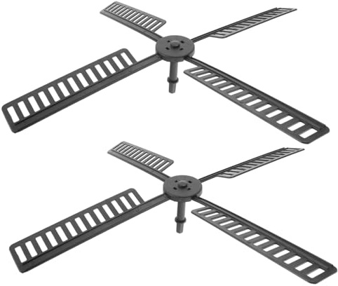 Toddmomy 2 sets Windmill Garden Decor Rotating Plastic Windmill Parts for Outdoor Use Solar Features Durable Material for Vibrant Colors for Yards and Patios