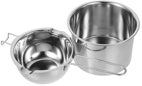 DECORNIJIA Stainless Steel Double Boiler Pot Set Melting Pot for Chocolate Wax Candle Soap Baking Cooking Kitchen Supplies