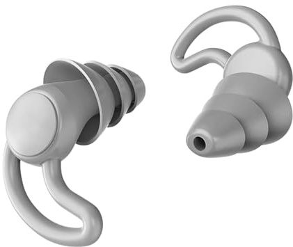 Gizmolet Ohrstöpsel Schwimmen für Erwachsene, Wasserdichte und Wiederverwendbare Ohrenstöpsel Schwimmen, Ideal zum Tauchen Duschen Wassersport, 1 Paar mit Aufbewahrungsbox, Grau