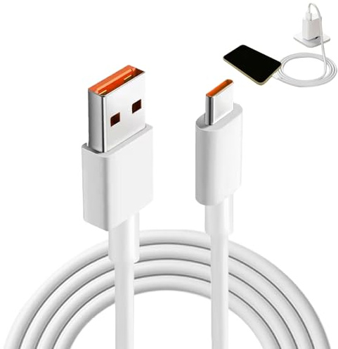 Huweko 120W Câble USBC Charge Rapide,1.5M 6A Charge Turbo Câble,Cable Usb Type C Compatible avec Xiaomi Redmi Note 13/12/11s/11/13 Pro/8 9 Pro 9T et Mi 13/14/12T/11T Pro/11 Lite/10T Pro/10/12