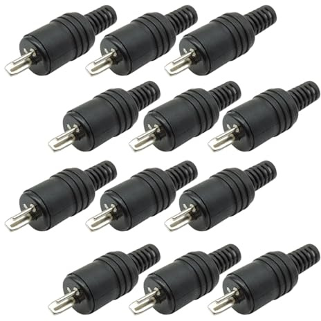 Lyivisk 12 Pezzi Connettore DIN Altoparlante 2 Poli con Morsetto a Vite per Cavo HiFi e Collegamento Audio uso Casa o Studio