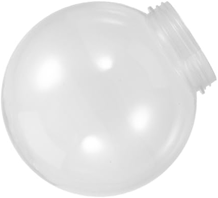 VILLFUL Pantalla de Lámpara Transparente Acrílica de Globo Esférico 25 CM Diámetro con Orificio de 12 CM para Exterior Jardín Patio Cubierta Repuesto de Globo Lámpara de Pared