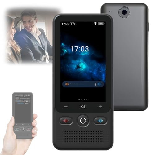 2-in-1 Übersetzungsgerät für unterwegs – Echtzeitübersetzung, 2,4-Zoll-HD-Touchscreen, 138 Offline-Sprachen, Ultra-Lange Akkulaufzeit | Perfekt für Globetrotte