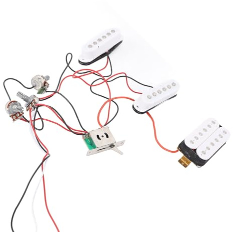 YDuupxe Ensemble de Micros SSH pour Guitare électrique, Matériaux Blancs de qualité Supérieure, Commandes de tonalité et de Volume à Haute sensibilité pour Guitaristes