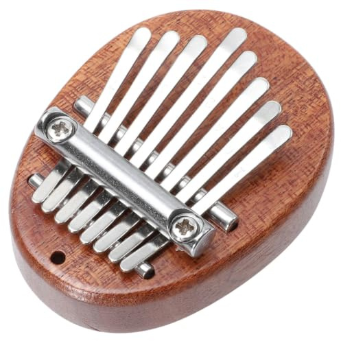 Housoutil Mini Kalimba Piano de Pulgar Portátil de Madera Fácil de Tocar y Transportar, Adecuado para Principiantes 8 Tonos y Regalos Elegantes