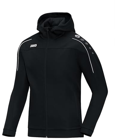 JAKO Herren Kapuzenjacke Classico, Schwarz, L