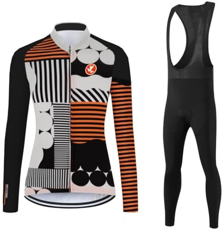 UGLY FROG Radtrikot Anzug Damen Winter Sport & Freizeit MTB Fahrradbekleidung Long Hemd Polyester Radsport Damen Hose Set