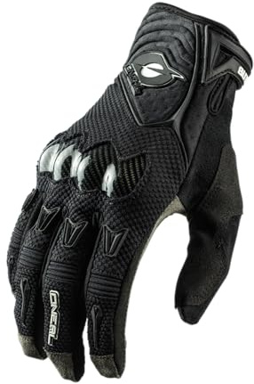 O'NEAL | Fahrrad- & Motocross-Handschuhe | MX MTB DH FR Downhill Freeride | 4-Wege-Stretch, Karbon-Knöchelschutz, Silikonbeschichtet | Butch Carbon Glove | Erwachsene | Schwarz | Größe M