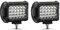 Safego 4 72W Projecteur LED Lampe de Travail Barre LED Phare 6000LM, IP67 Imperméable, Feux Antibrouillard pour Voiture Hors Route Tracteur Camion SUV ATV 4WD Bâteau Caravane 12V 24V, Lot de 2