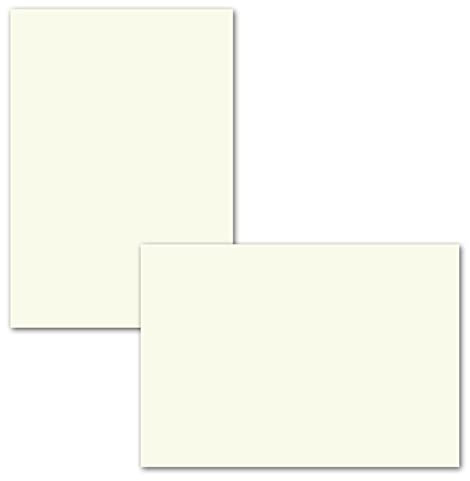 150x einfaches Einlege-Papier für A6 Faltkarten - cremeweiß - 102 x 146 mm - ohne Falz - hochwertig mattes Papier von GUSTAV NEUSER