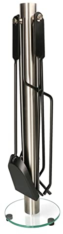 KOTARBAU® 5tlg. Kamingarnitur aus Edelstahl Gebürstet Kaminbesteck