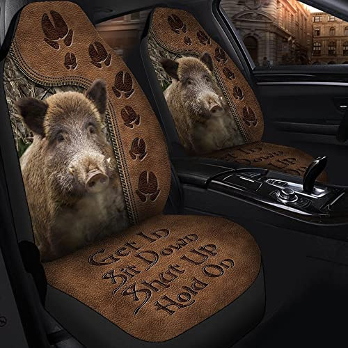 456 Protection De Siège Auto Chasse Au Sanglier Réaliste Camo Marron Protecteur De Voiture Couvre Duster Couverture Siège Auto pour Suvs, Trucks, Sedans, 52X138Cm