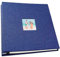Album Photo Traditionnel, Grand Scrapbooking Adhesif avec 40 Vierge Pages, 27x28 cm Livre Photo de Lin en Tissu Couverture Personnalisé, Magnétique Album Photos Autocollant pour Mariage Voyage(Bleu)