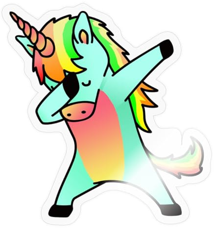 Dabbing Einhorn Dab Unicorn Witzig Sticker Aufkleber