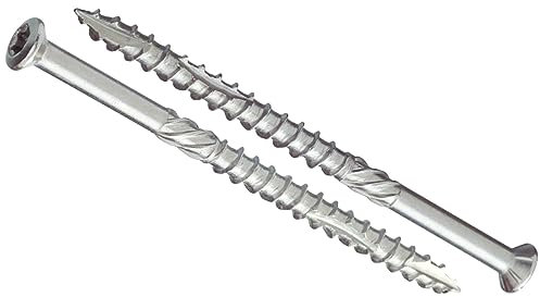 4.5mm x 60mm Stainless Steel Hard Wood Decking Screws Torx Countersunk Head and Self Drilling Tip High Corrosion Resistant Rust Proof Terrace Screws (Pack of 100) N14AB