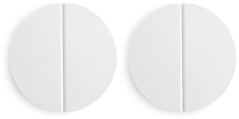 Evionlin Maniglie per cassetti bianche da 6,35 cm, 4 pezzi (2 paia) Maniglie per armadio a mezzaluna con pomelli semicircolari con viti per mobili da cucina e camera da letto