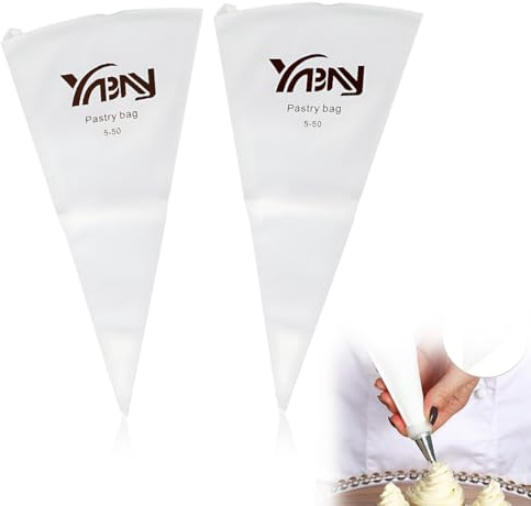 Profi-Spritzbeutel-Set 50 cm, stabil, Baumwolle, Innenbeschichtung, Keksen-Dekoration, wiederverwendbar und spülmaschinengeeignet