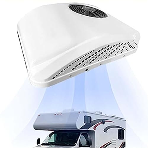 DDZJTPP Aire Acondicionado 12v/24v CC de Techo para Autocaravana, Caravana con Refrigeración y Calefacción, Estacionamiento Eléctrico,24V