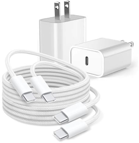 2 Pack 6FT AirPods 4 USB C Cable 20W Wall Charger for AirPods 4 Gen, AirPods Pro 2 2nd, AirPods Max 2 (2024), Apple TV Remote 3/4rd gen,TV 4K/Siri Remote 3 gen, iPhone 15/16,Pro Max,Plus Charging Cord