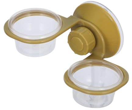 Hohopeti Hängende Futter Und Wasserschale Für Reptilien Doppelter Napf Mit Saugnapf Stabil Und Platzsparend Für Schildkröten Geckos Und Echsen Einfacher Zugang Und Reinigung