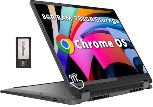 Lenovo IdeaPad Flex 5i Plus 35.6 cm WUXGA 2 en 1 Touch Chromebook, Intel i3-1315U, 8 GB de RAM, 288 GB de almacenamiento (128 GB eMMC + 160 GB de estación de acoplamiento), teclado retroiluminado