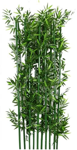 Große künstliche Bambus-Seiden-Bäume, 91 cm, 2 m hoch, für den Innen- und Außenbereich, DIY-Dekoration, 10 Stück, künstliche Bambuspflanzen mit Blättern für Garten, Zaun, Hof, Eingang