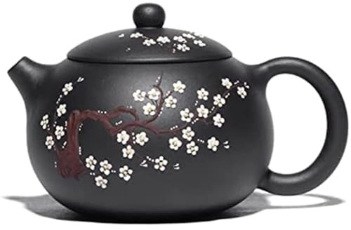Service à thé Mini-Kungfu en céramique, théière Classique en Argile Violette de 450 ML, théière Xishi en minerai Brut et Boue Noire, Bouilloire à thé Plum Bossom Haute capacité