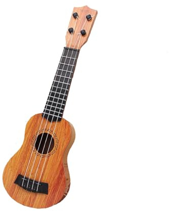 Kindergitarren, Ukulele Kinder, Mini Gitarre für Kinder, mit 4 Verstellbaren Seiten, Ukulele Kleine Gitarren Spielzeug für Kleinkinder, Anfänger (44cm Naturholzfarbe)