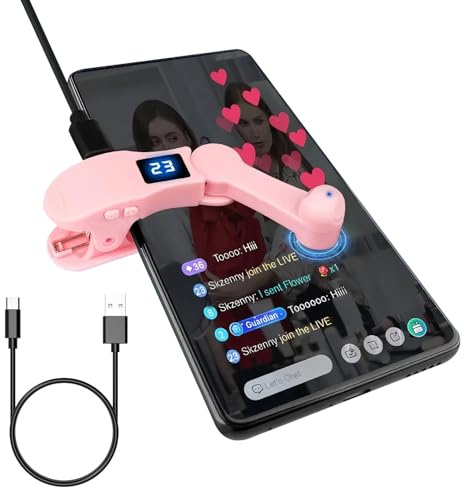 HalfofLife Auto Clicker für iPhone & TikTok Live – Auto Tap, Auto Screen Tapper für Smartphone, anpassbares Timing für soziale Medien, Broadcasts Likes, Blitzangebot, Belohnungsaufgabe (Rosa)