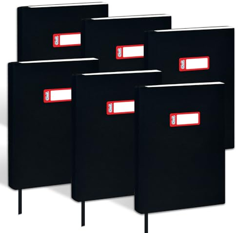 Chell Black Fabric Book Covers 6x9, Book Sox Up to 8.5x9.5, Stretchable and Reusable Book Protector, for Paperback and Hardcover, Pack of 6